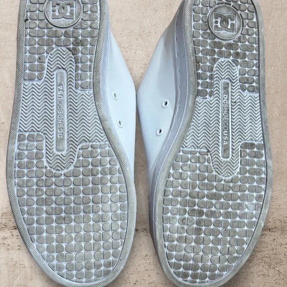 DC Women's White and Silver Sneakers - Picture 4 of 5